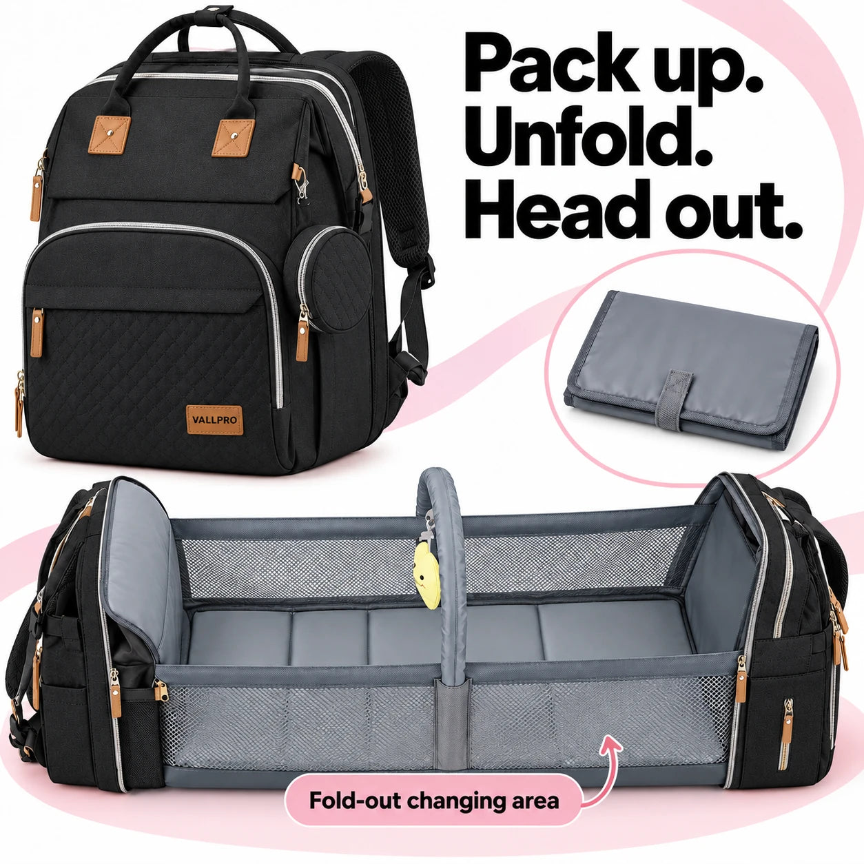More organization than an open carryall. — detail