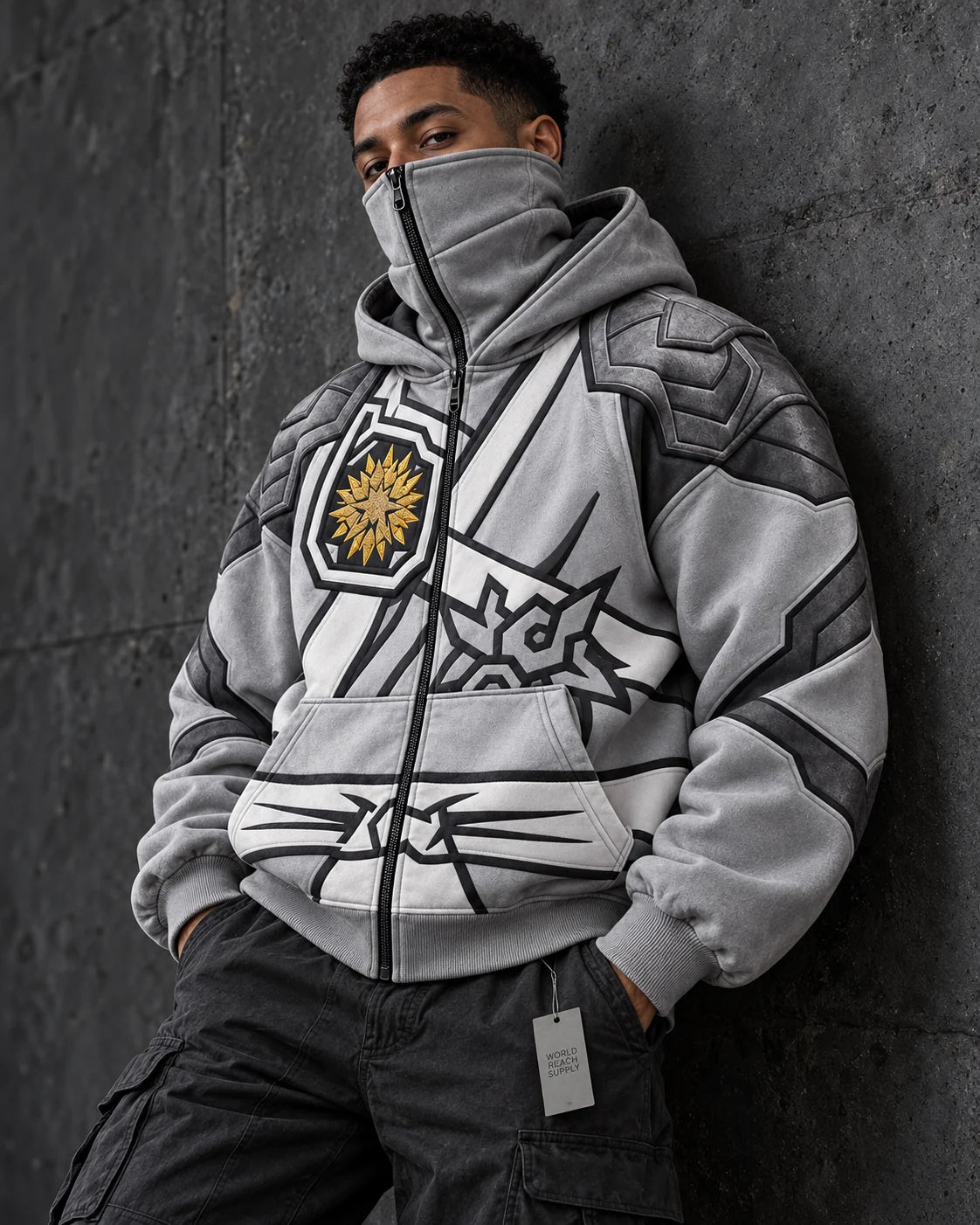 Silver elemental hoodie styled