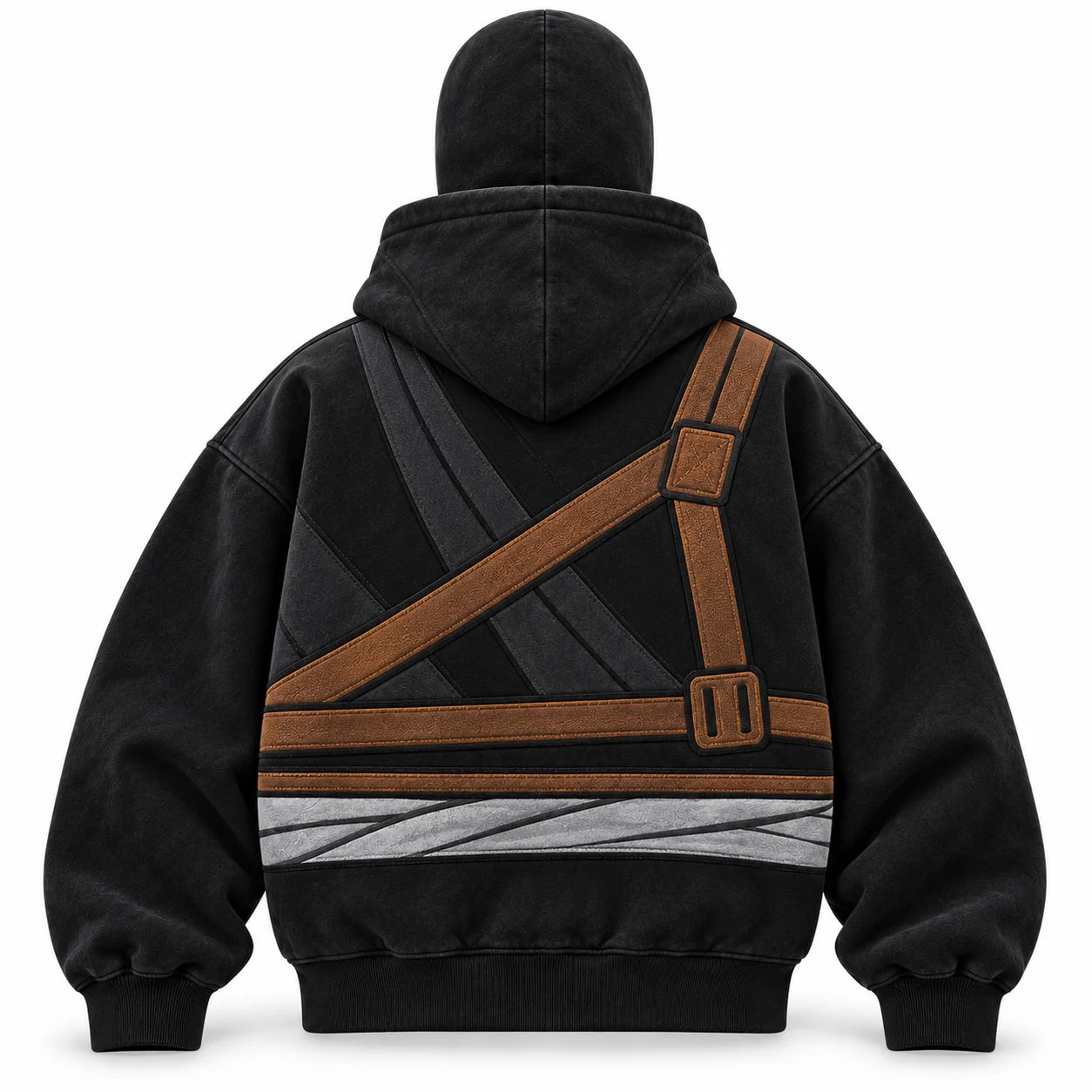 Black elemental hoodie back