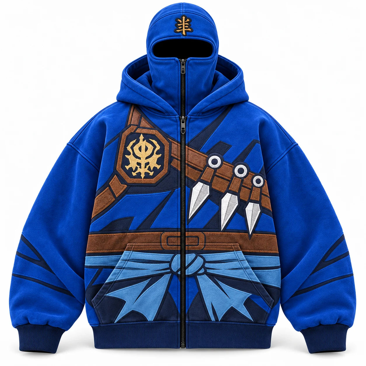 Blue elemental hoodie front