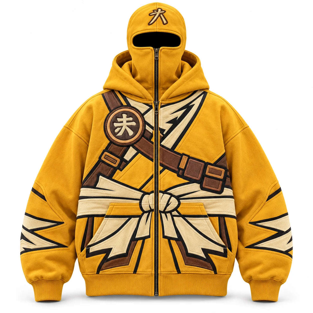 Gold elemental hoodie front
