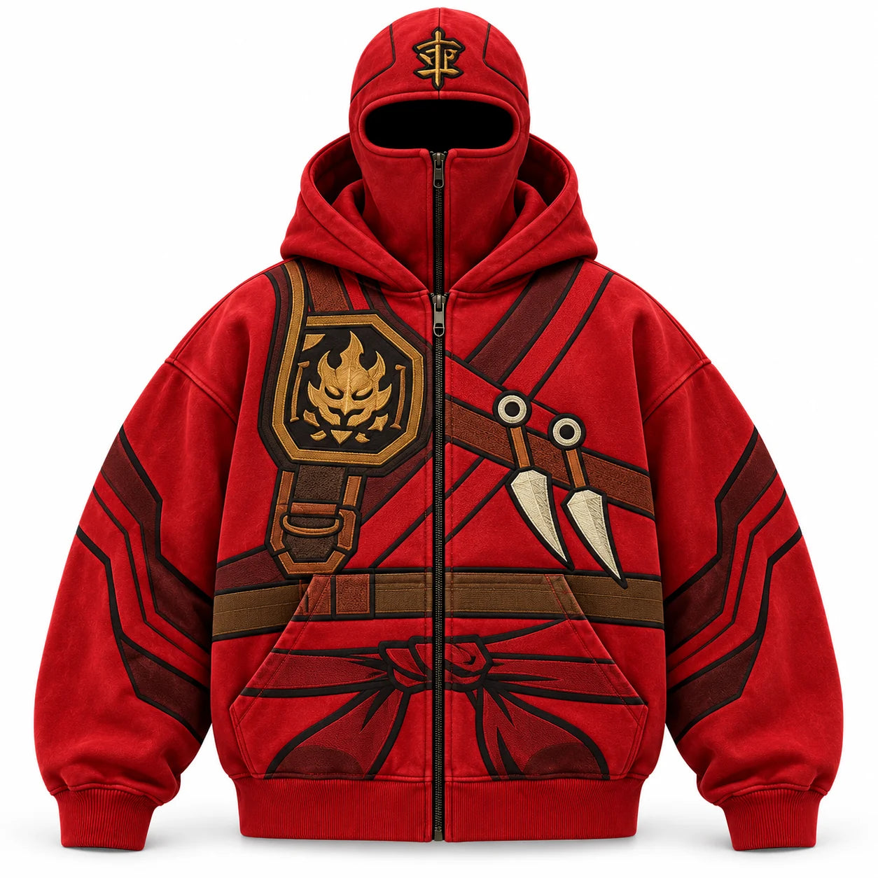 Red elemental hoodie front